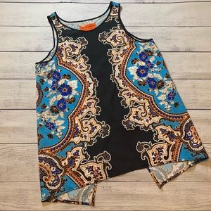 Clover Canyon Sleeveless Split-Back Blouse - Small